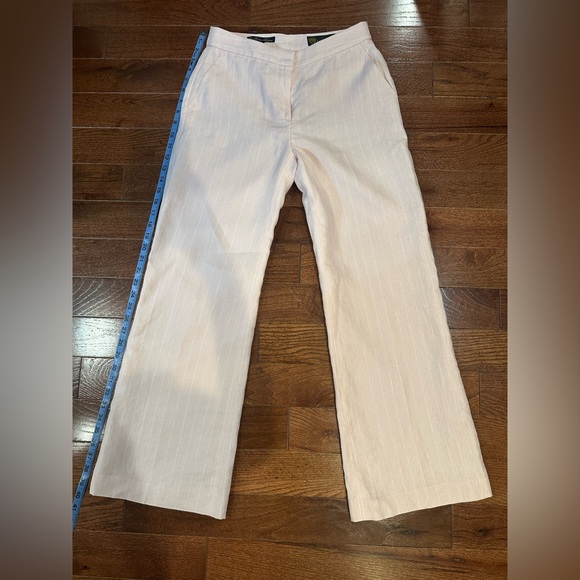Brooks Brothers Light Pink Wide Leg linen Pants petite - Picture 9 of 10